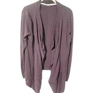 Lululemon Size 10 Purple Draped Front Open Cardigan Sweater Long‎ Sleeve